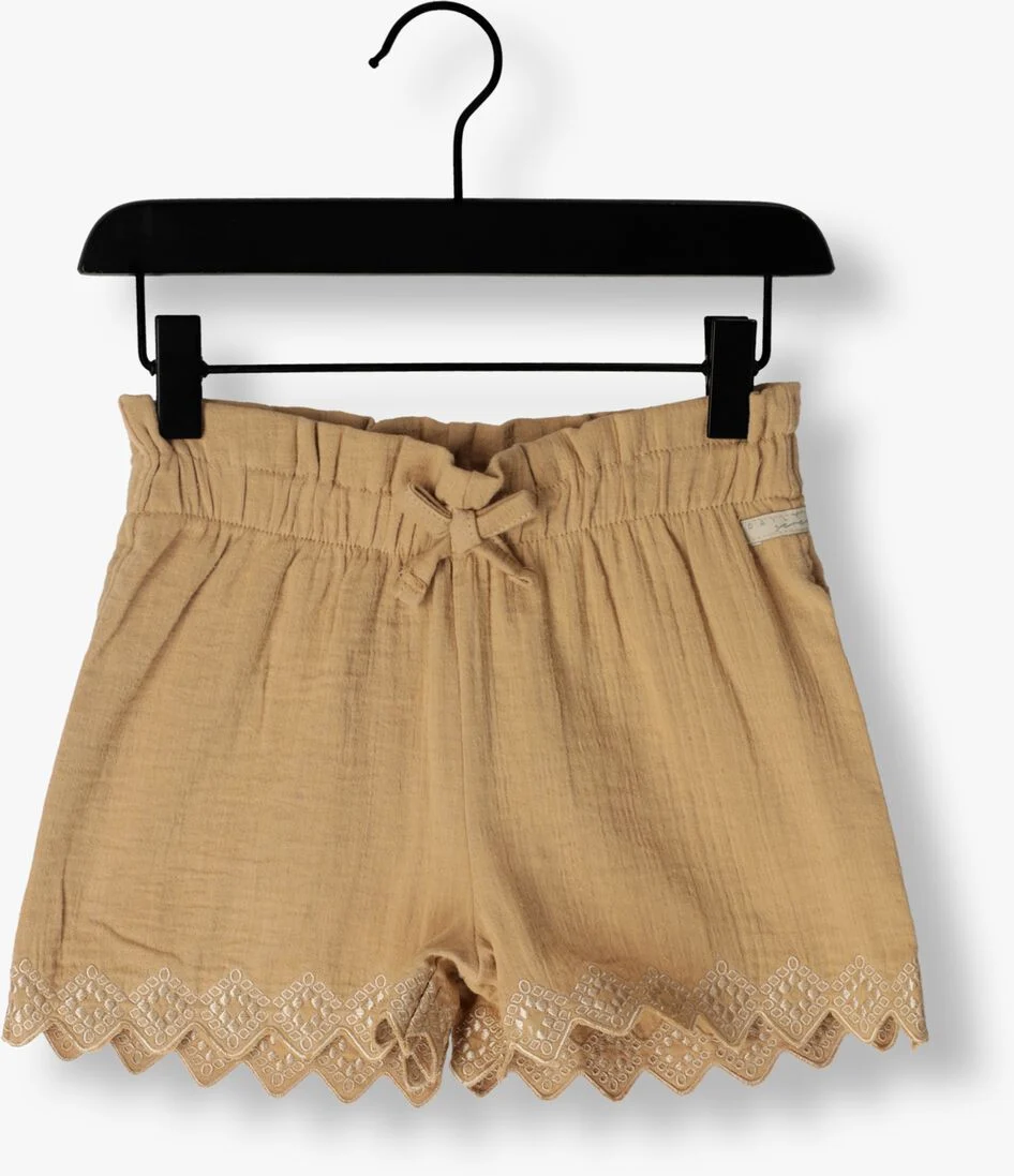 DAILY7 camel daily7 shorts short muslin broderie
