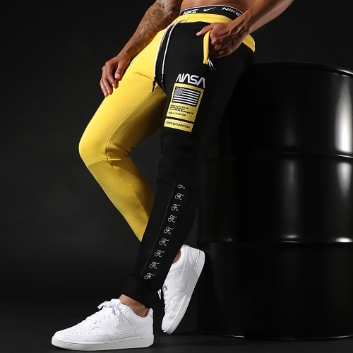Pantalon Jogging Half Colors Limited Edition Noir Jaune