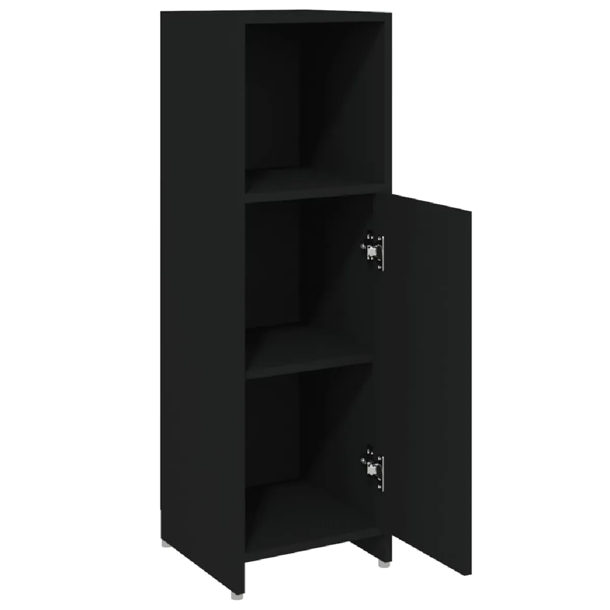 vidaXL Armoire salle de bain - Noir