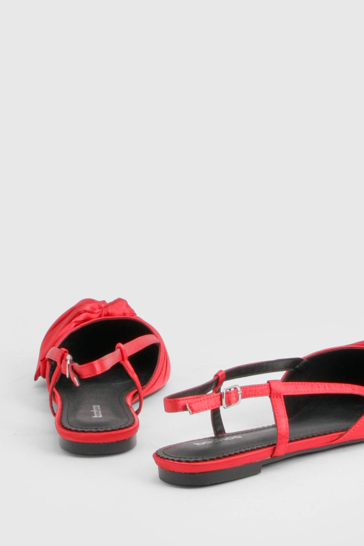 boohoo Ballerines Pointues Premium avec Détail Nœud