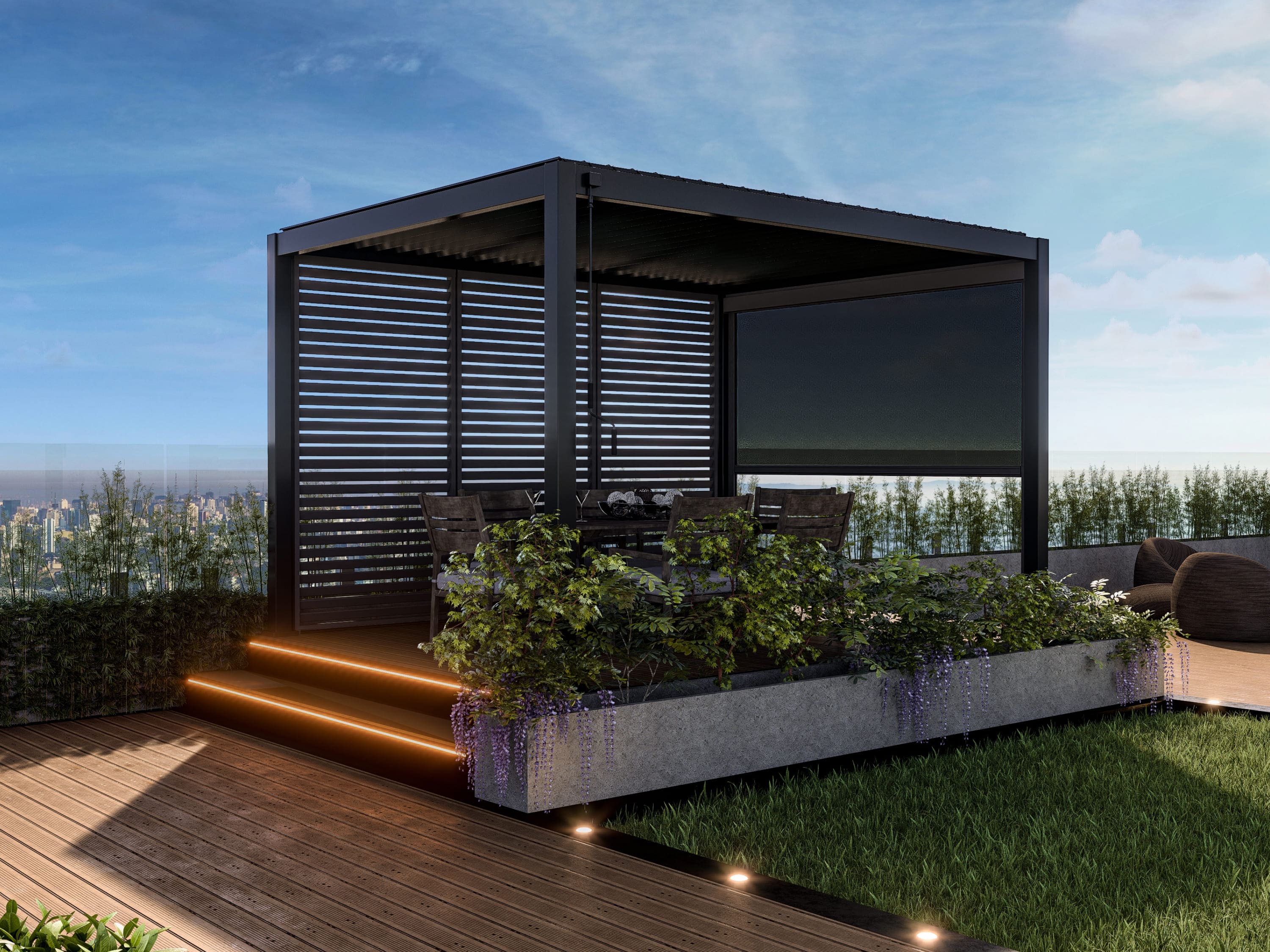 Mirador Deluxe 300 x 400 cm overkapping - antraciet