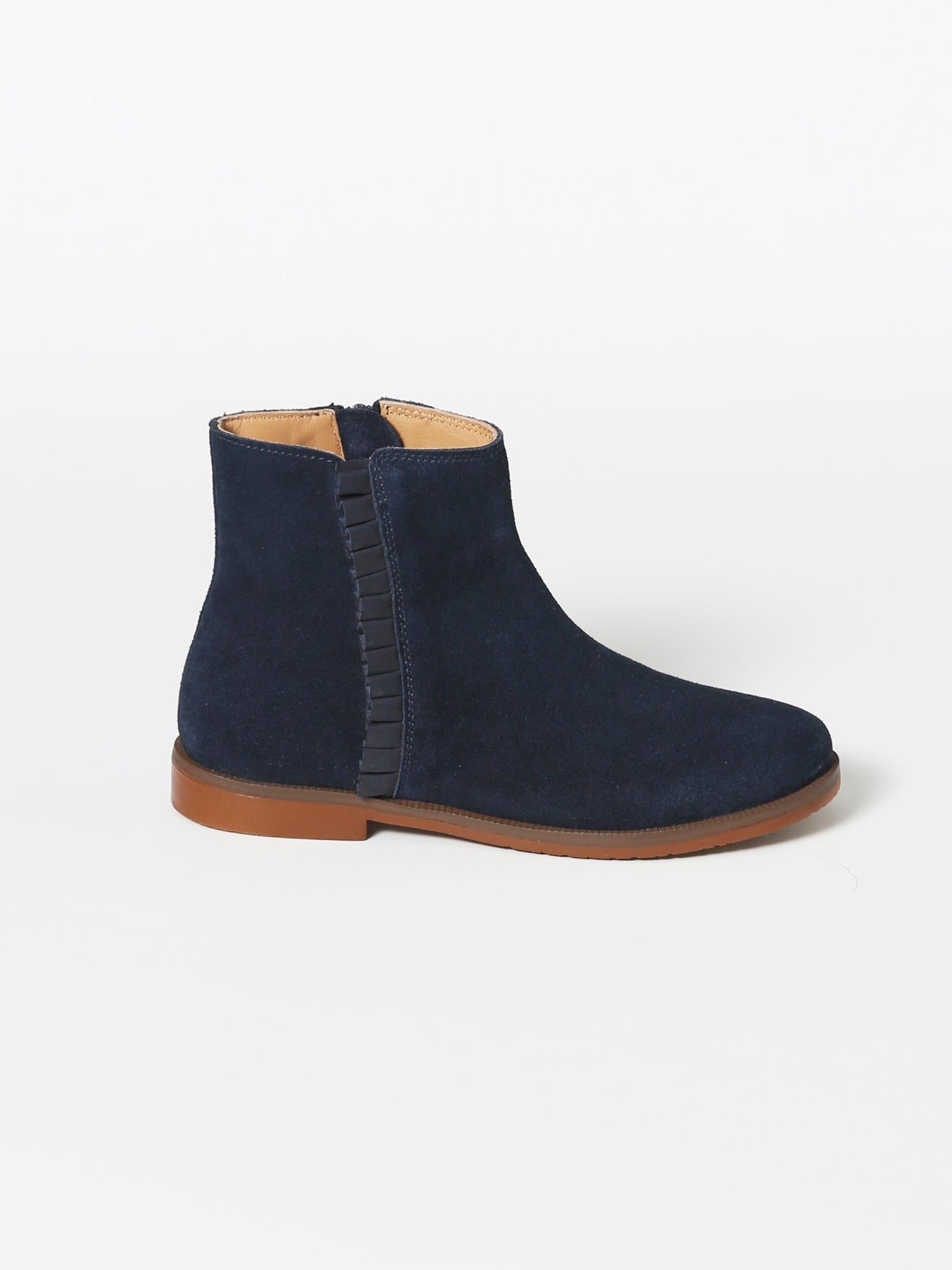 Boots froufrou en cuir Fille