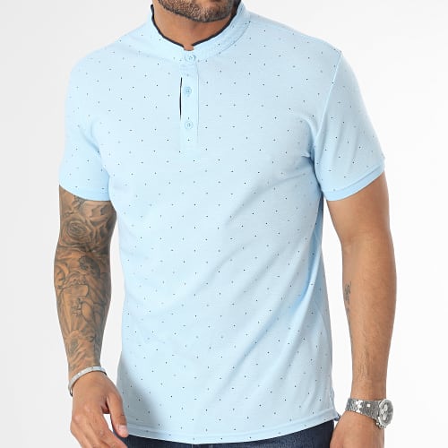 Polo Manches Courtes Bleu Clair