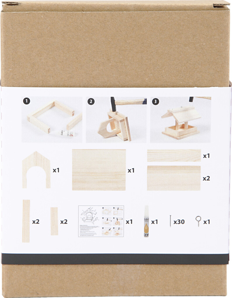 Fuglefoderhus - H 12,5 CM - D 14,5 CM - B 11,5 CM - 1 Stk