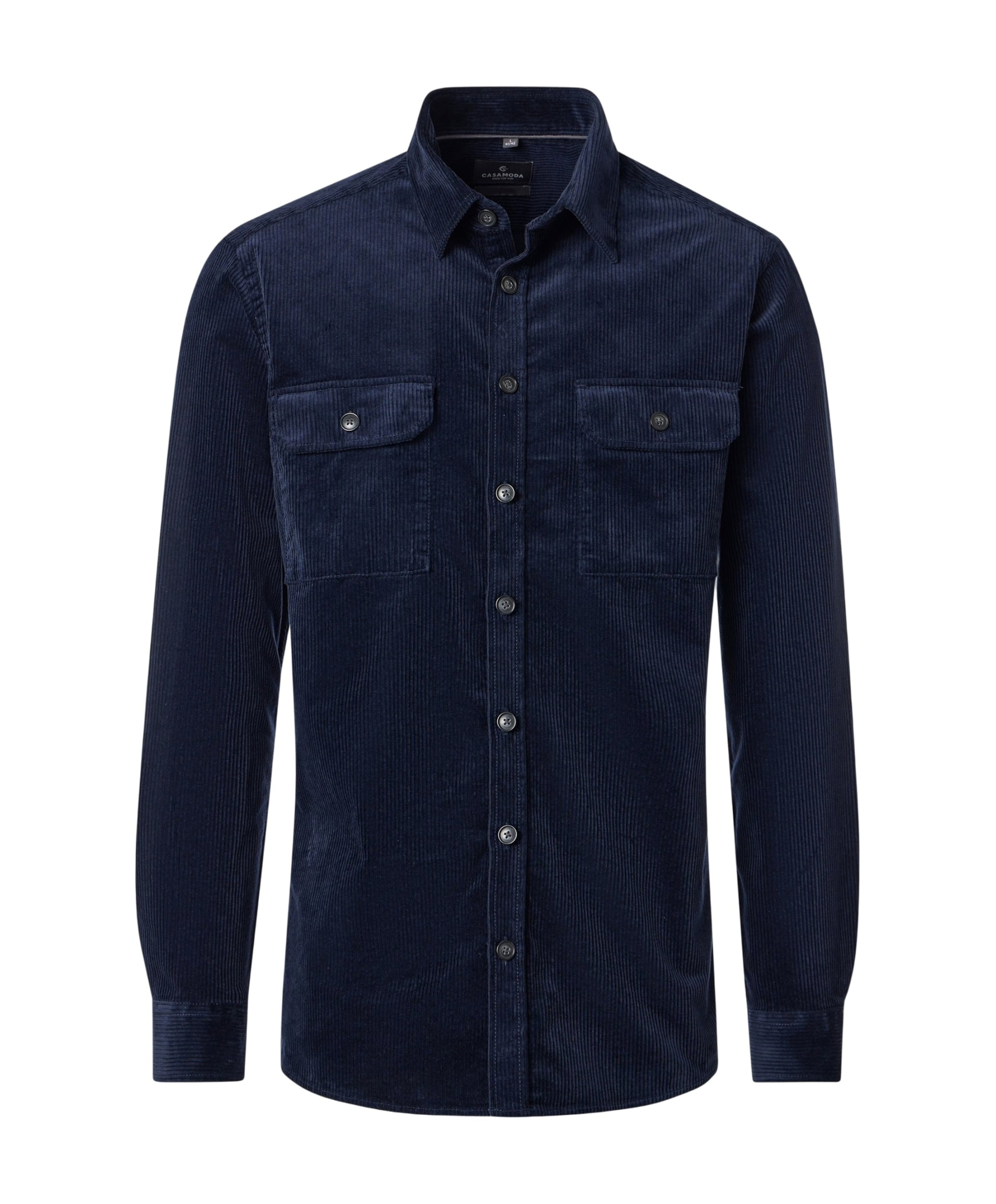 CASAMODA Heren overhemd lange mouw blauw