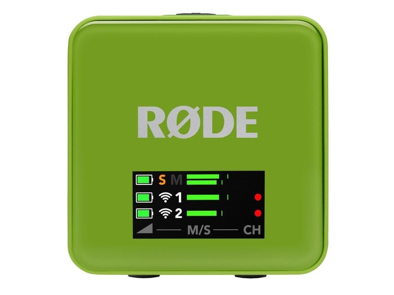 Rode Wireless GO Gen 3 Grün Kompaktes drahtloses 2-Kanal Mikrofonsystem