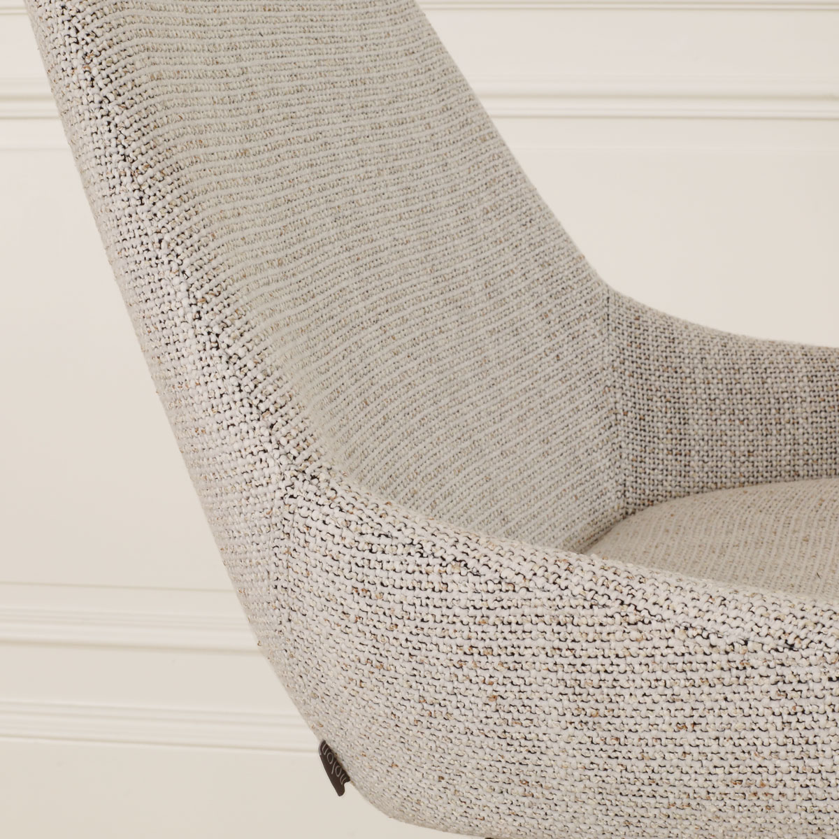 Barkruk Nino-Isa grijs beige gemêleerd - wit 65 cm