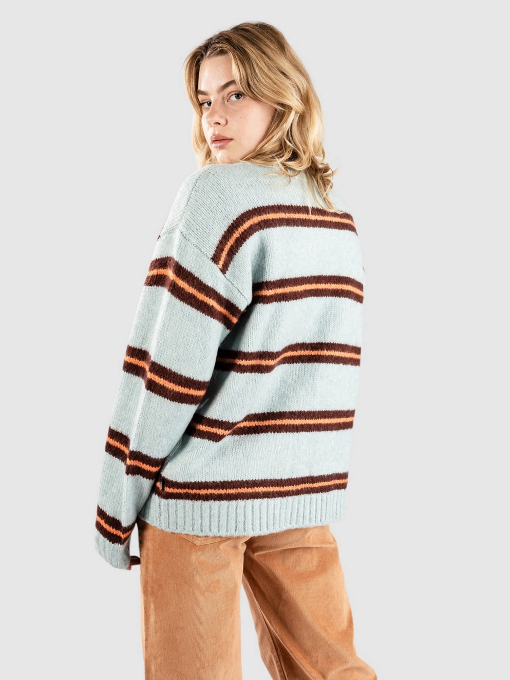 Vans Suzie Stripe Crew Pullover gray mist