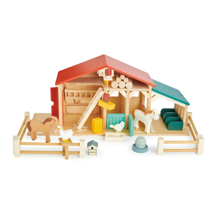 Tender Leaf Toys Ferme en bois et ses accessoires