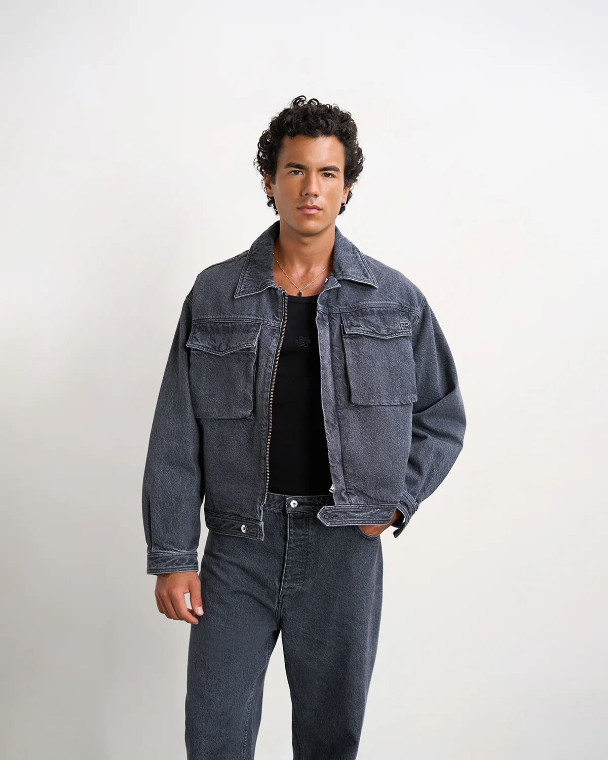 Denim Jacket Washed Black