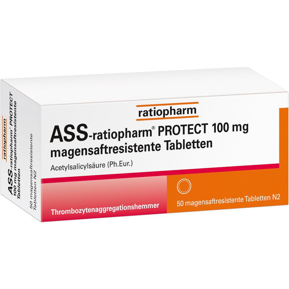 ASS-ratiopharm® PROTECT 100 mg magensaftresistente Tabletten