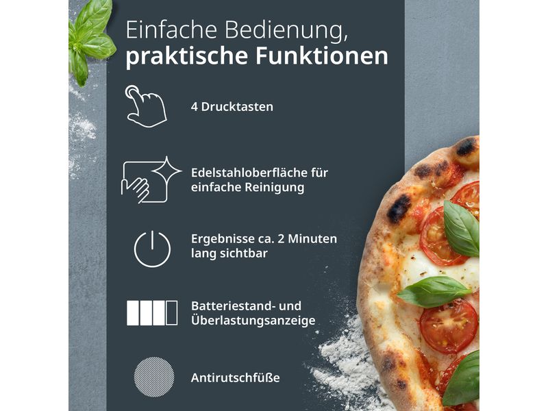 ADE Küchenwaage Isabella Silber Küchenwaage mit 2 Messflächen