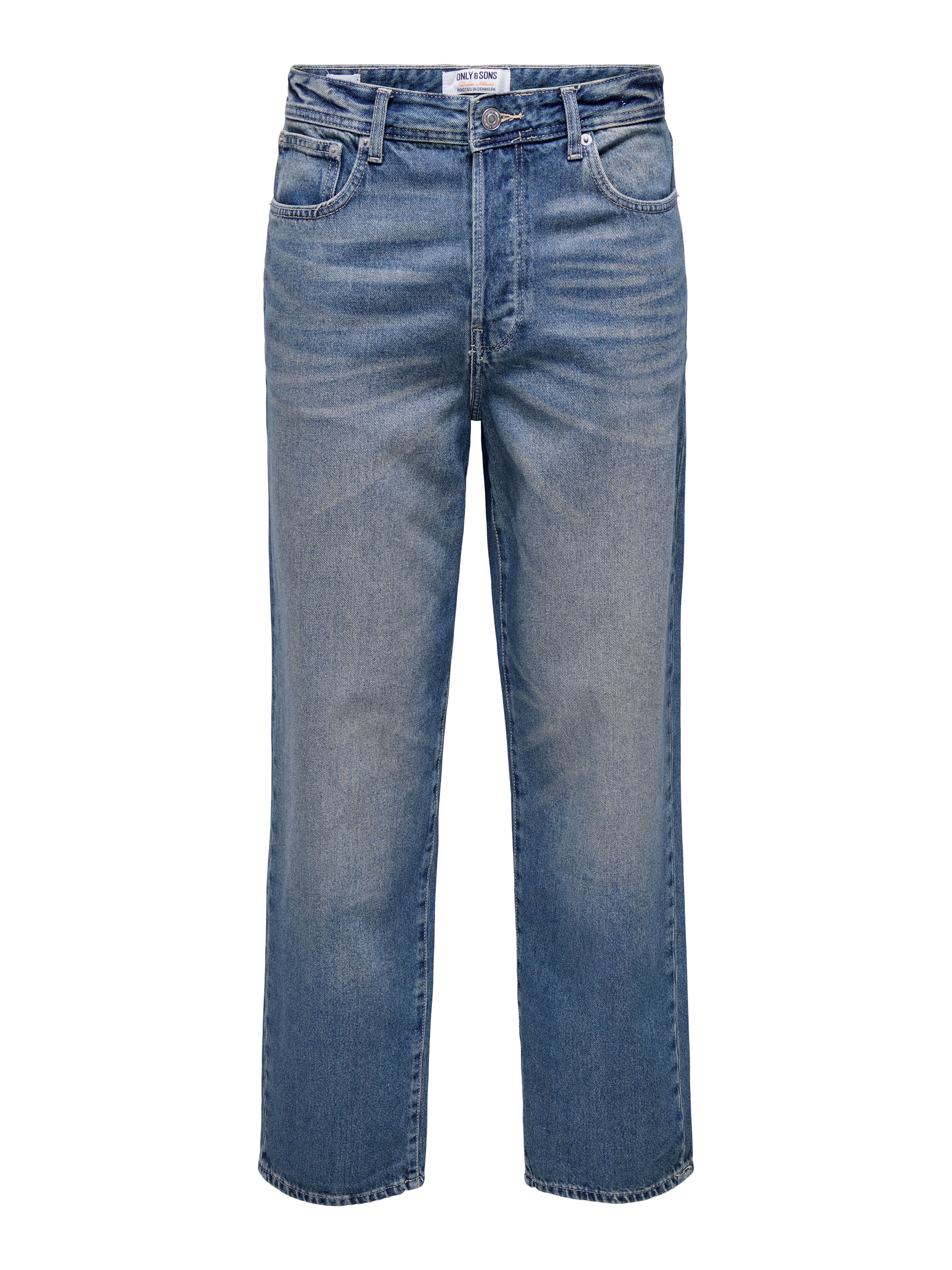 ONSFADE Mittlere Taille Karotte, locker geschnitten Jeans Dark Medium Blue Denim