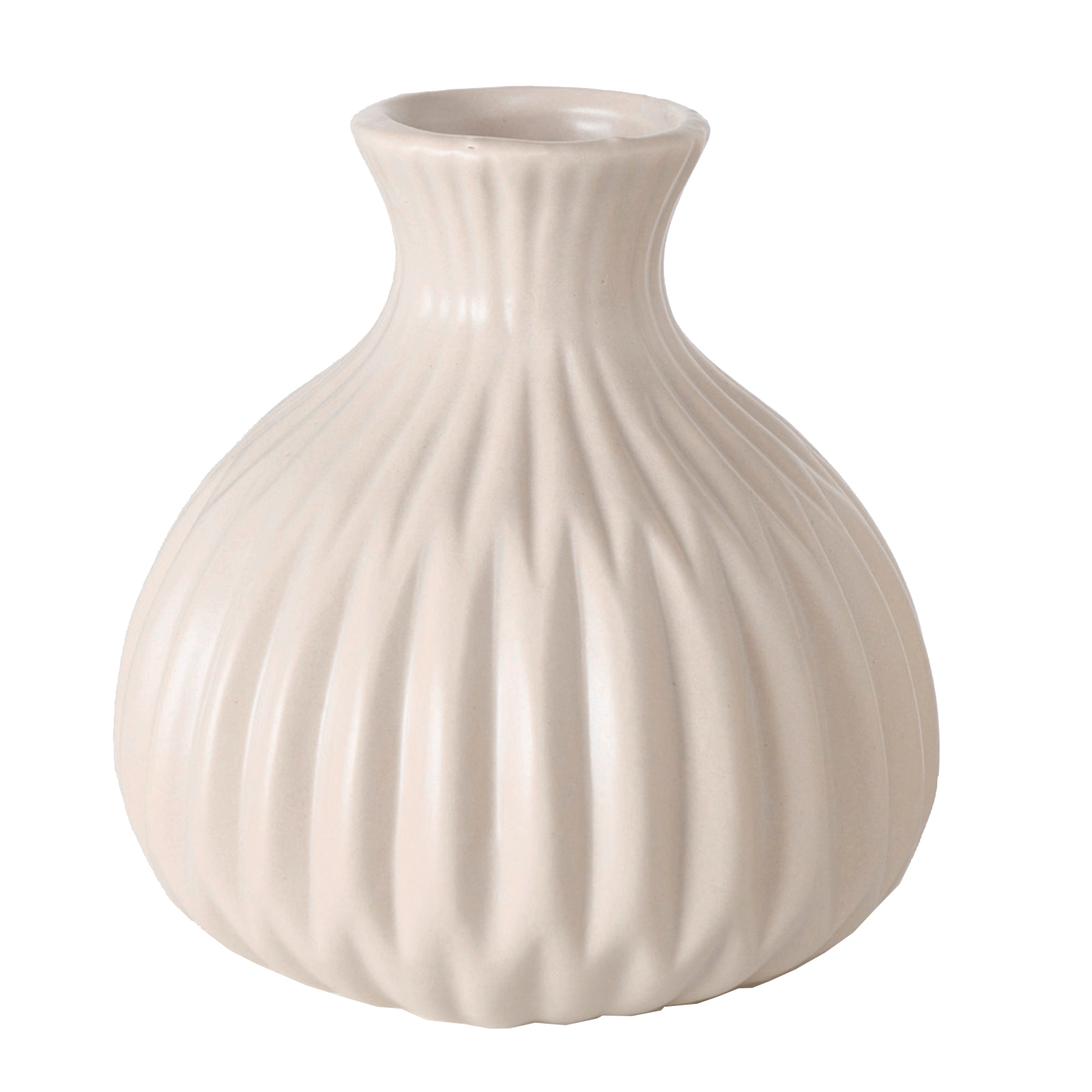 Vase - beige - Porzellan - 12 cm hoch