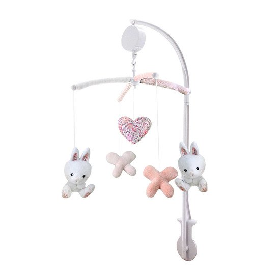Lapinou mobile musical   Rose        de               Domiva