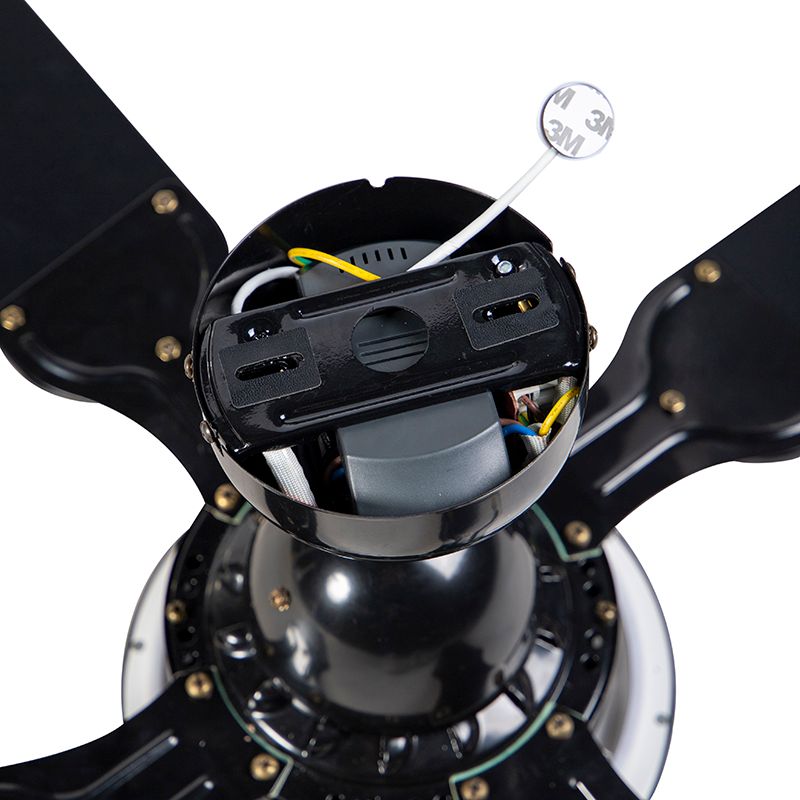 Plafondventilator zwart met afstandsbediening - Fanattic