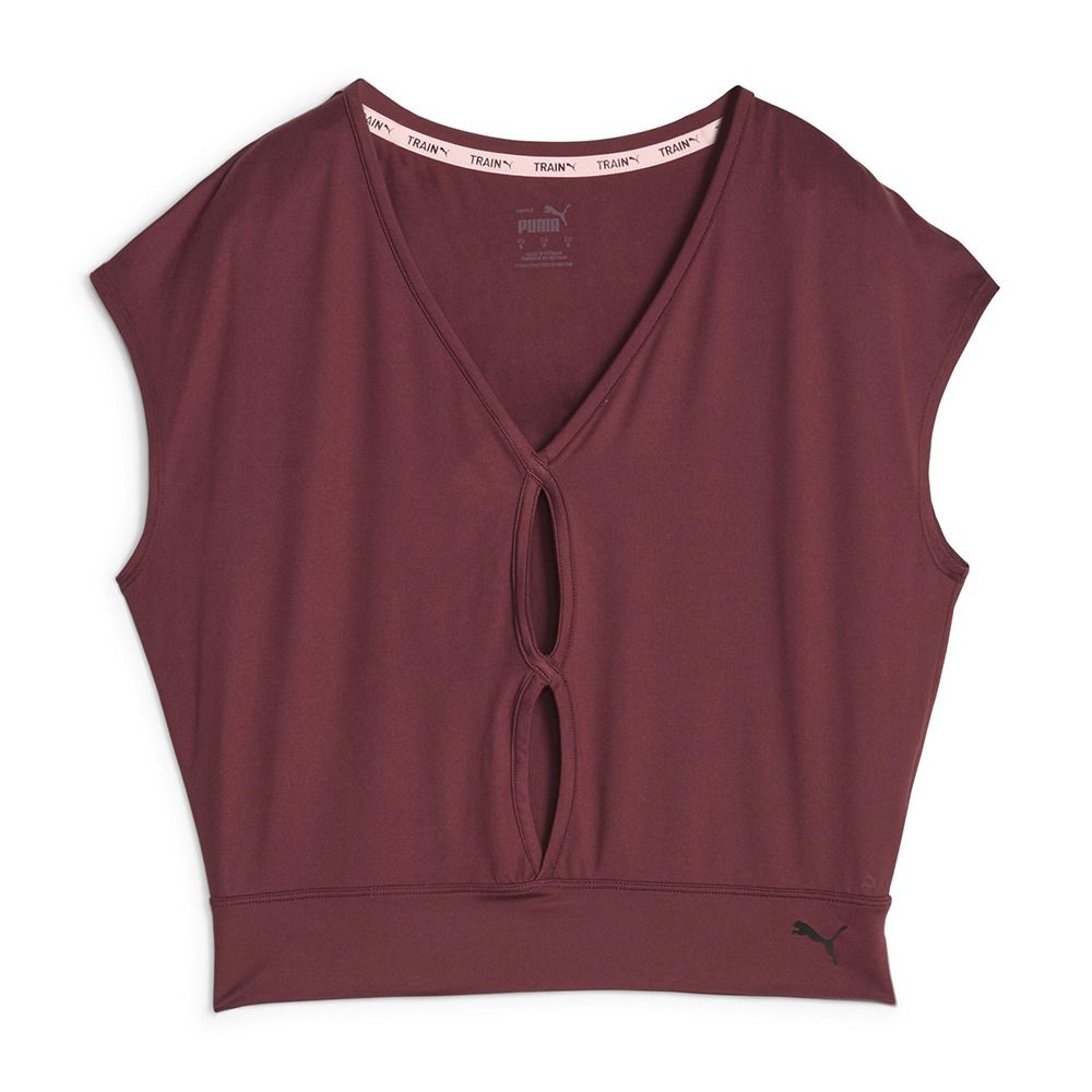 Puma W STUD YOG TREND TEE - Maillot Femme dark jasper