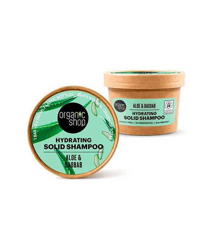 Organic Shop - Shampoo sólido hidratante - Aloe e baobá