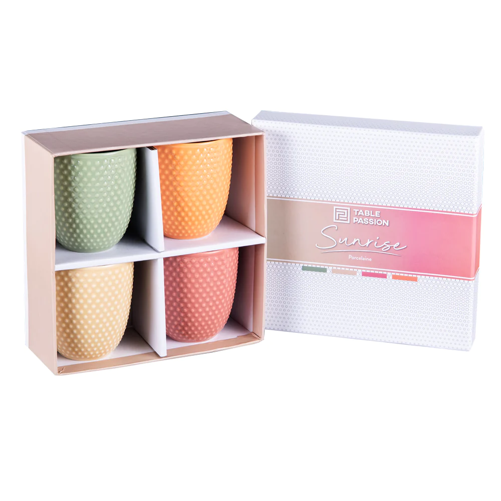 Coffret de 4 gobelets Sunrise 20 cl Table passion