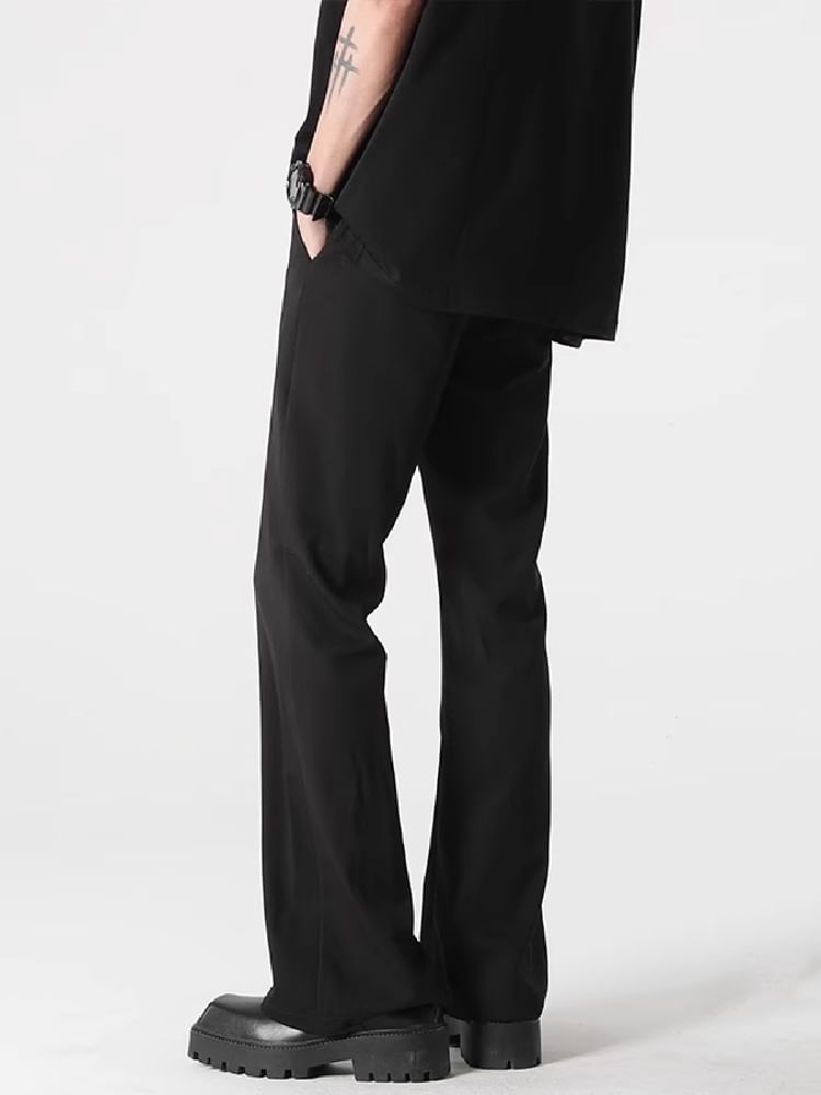 Kimeya - Hoge taille, effen, wijde broek