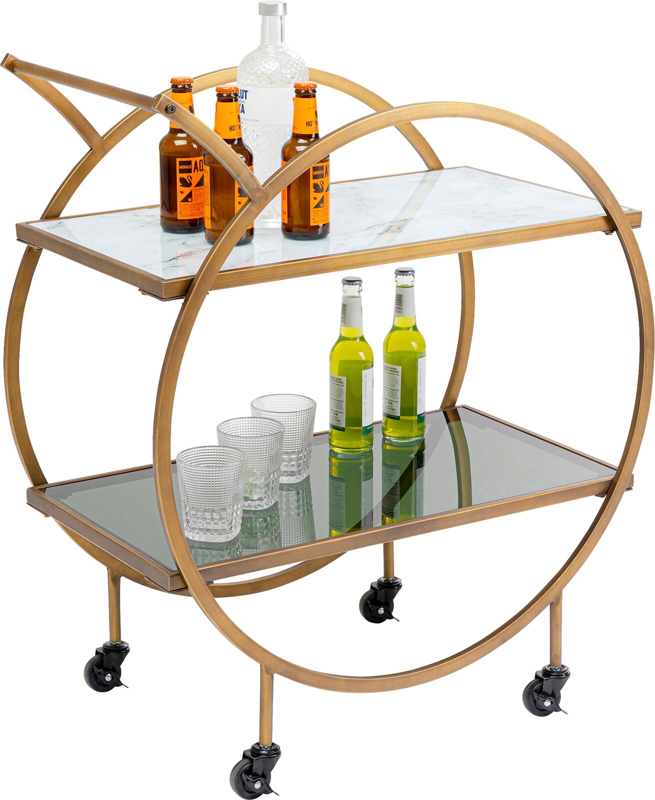 KARE DESIGN Servierwagen LOFT BRASS goldfarbig