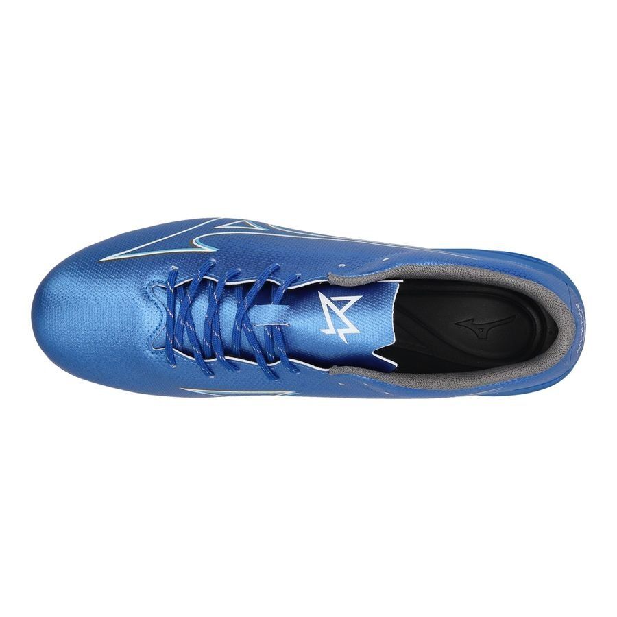 Mizuno Alpha Select FG/AG Mugen - Bleu/Blanc/Doré