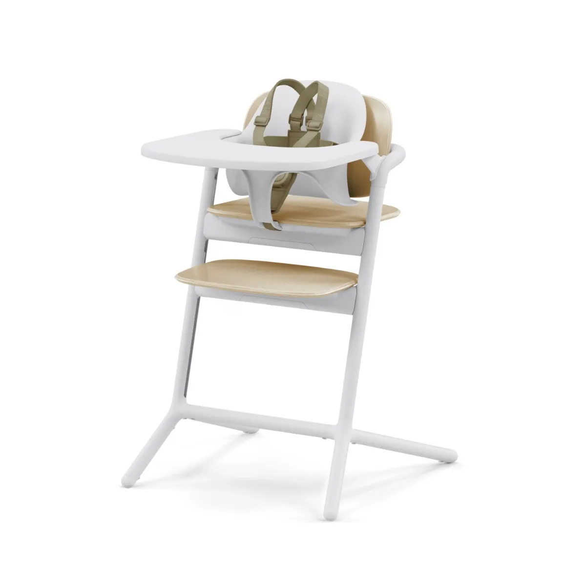 Cybex Ensemble chaise Haute 3-en-1 Lemo + Siège nouveau-né - Sable Blanc