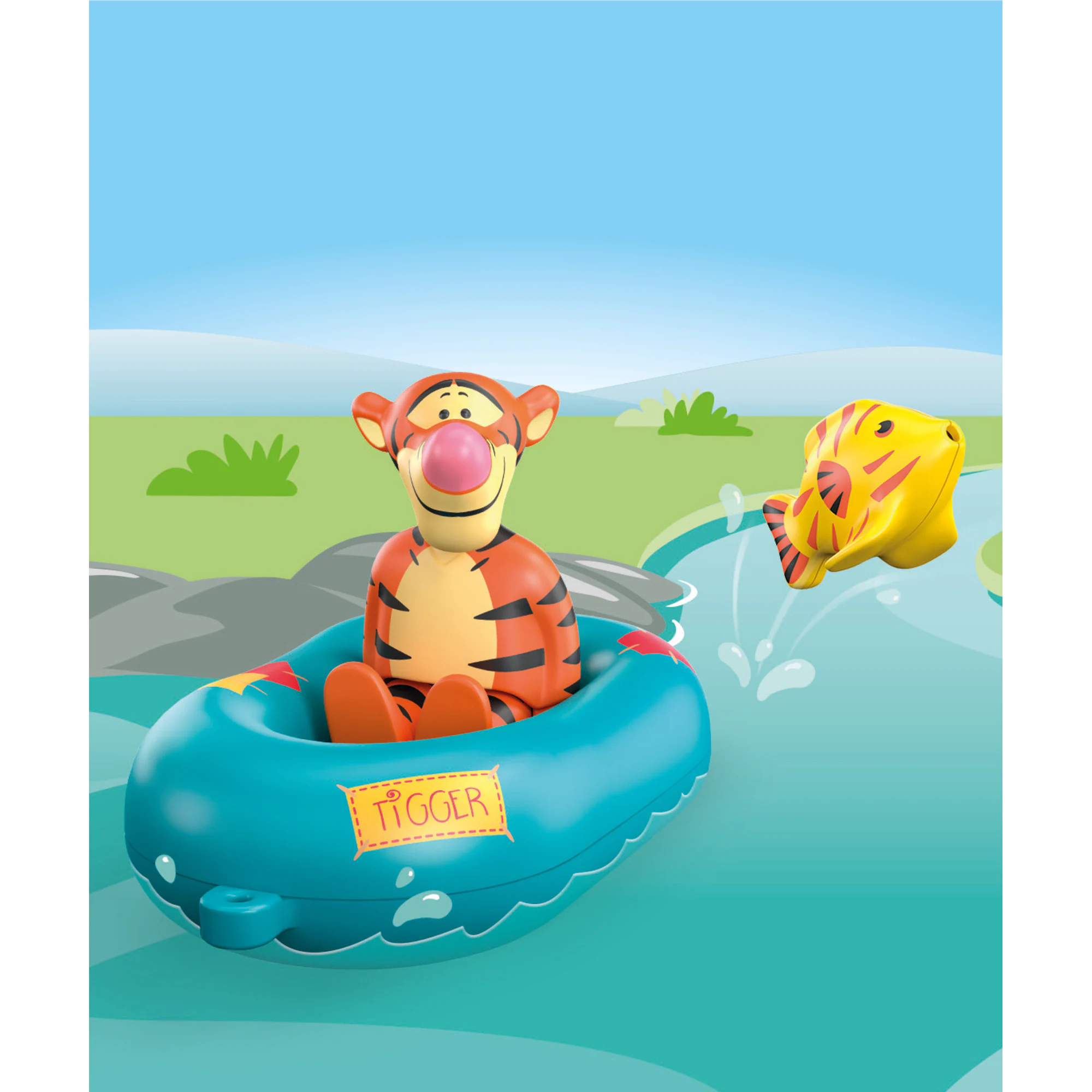 PLAYMOBIL Spielfigur Junior Aqua & Disney: Tiggers Schlauchbootfahrt