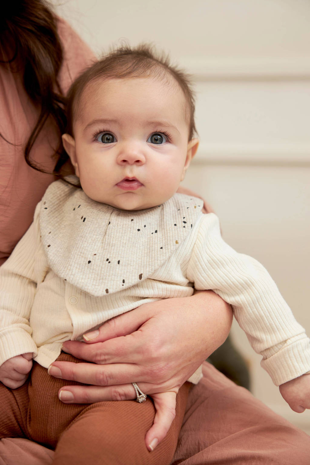 bandana Rib Mini Spot - set van 2 sand melange