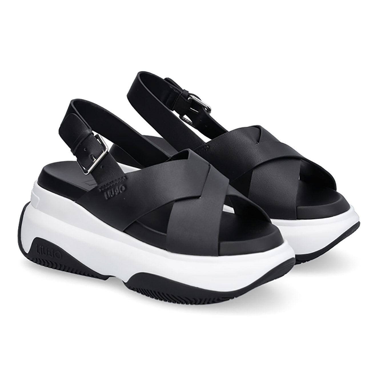 Liu-Jo Sandales plateforme June noir/blanc