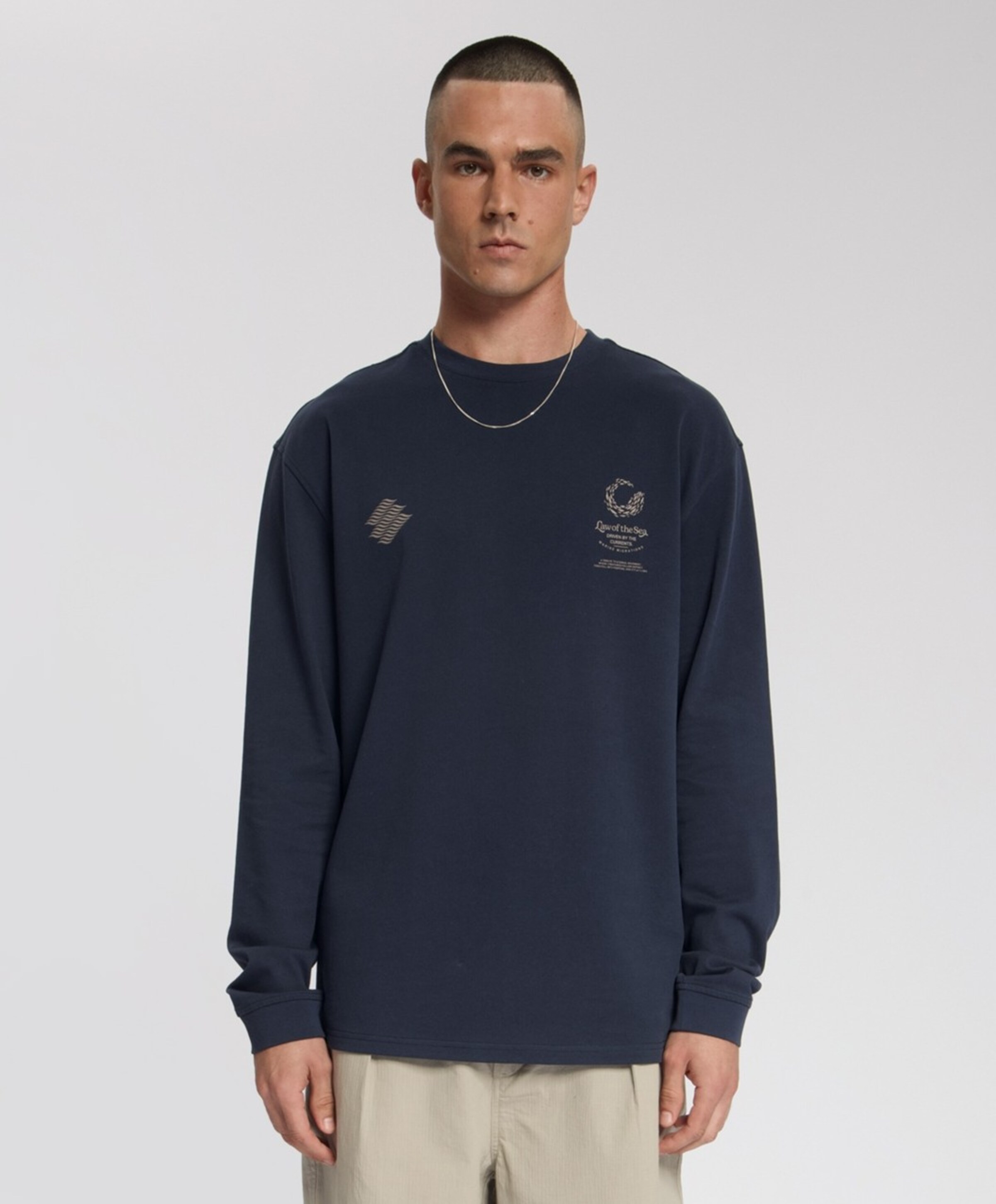Law of the Sea Heren longsleeve blauw