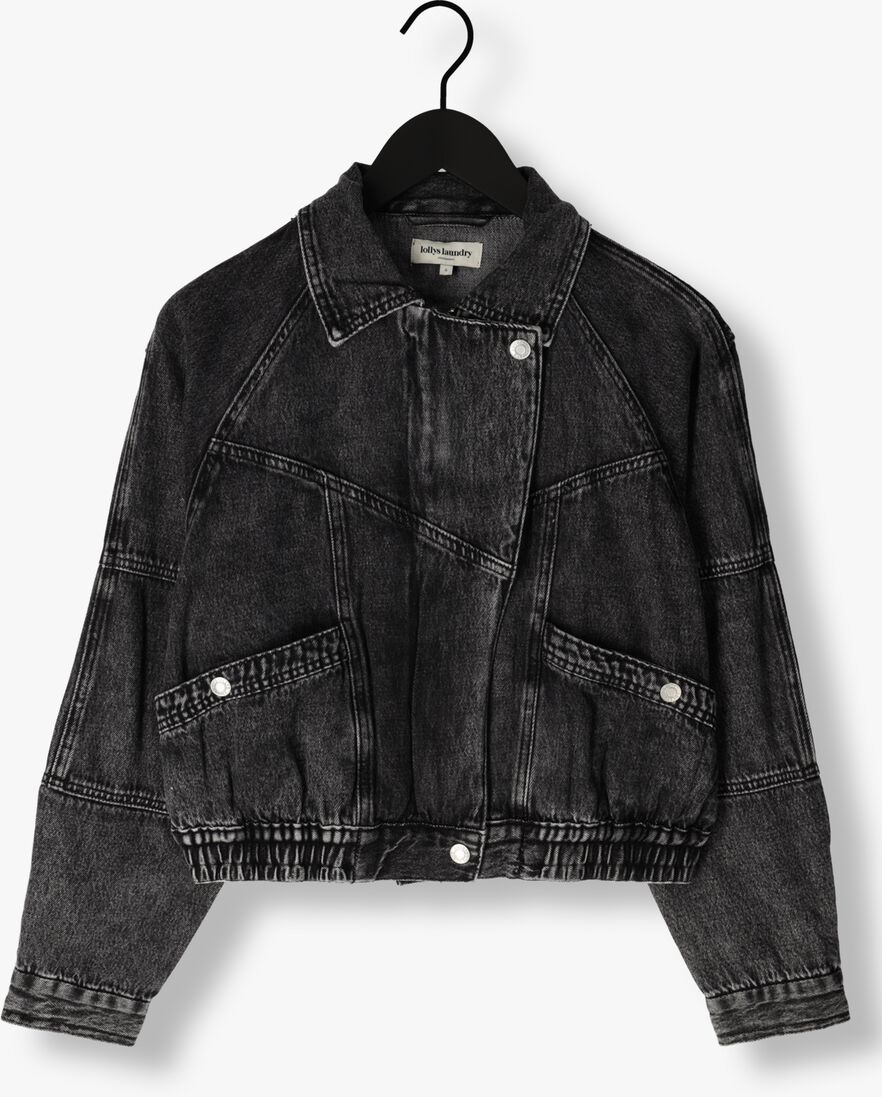 LOLLYS LAUNDRY donkergrijze lollys laundry spijkerjas kingston jacket