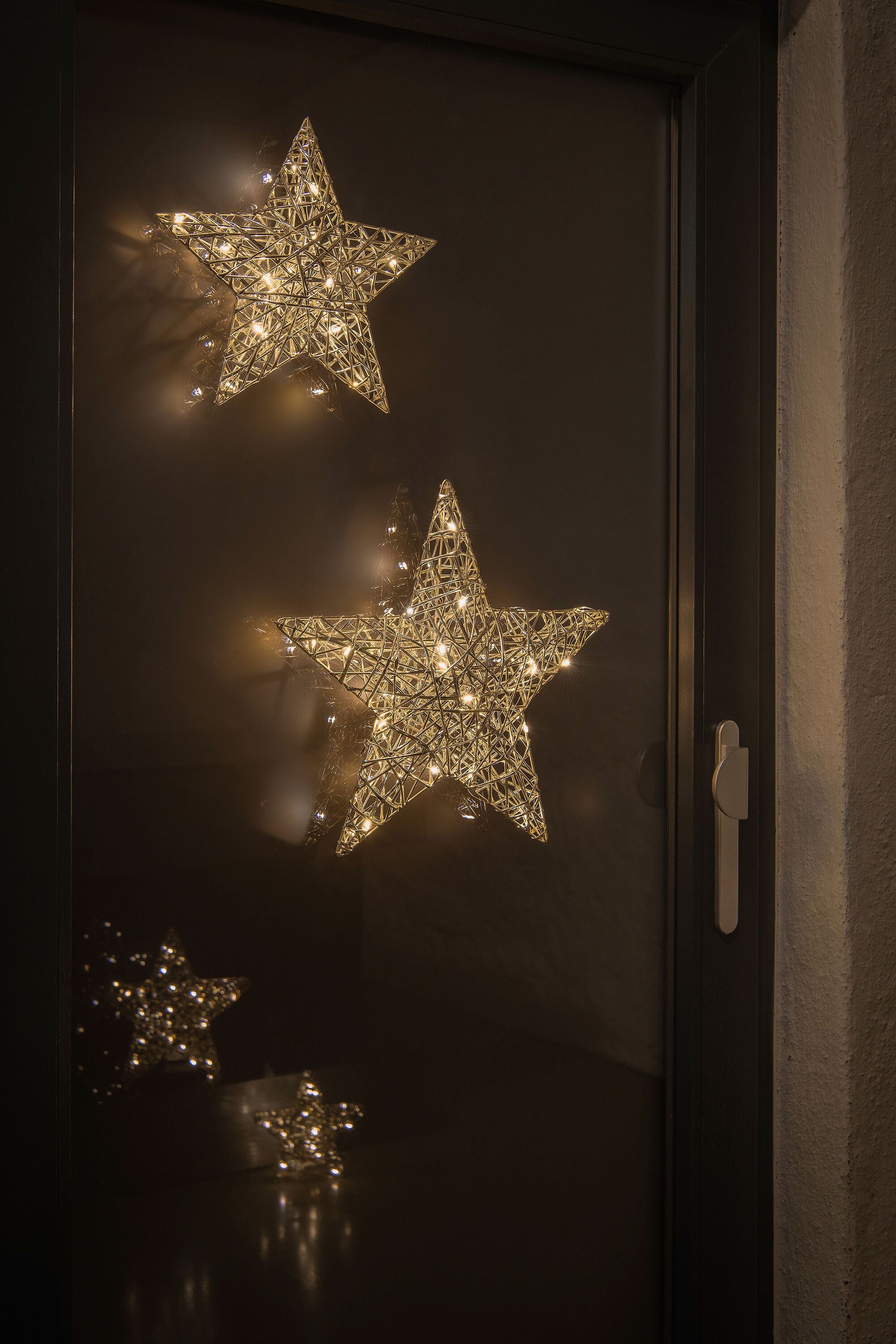 ASTRA LED Licht - Goldfarbig / B: 30.0 cm x T: 7.5 cm x H: 30.0 cm