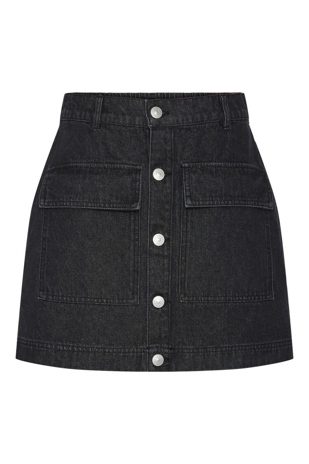 Pieces Pcchrissy Short Denim Skirt Pwp Mm 4717075 black denim
