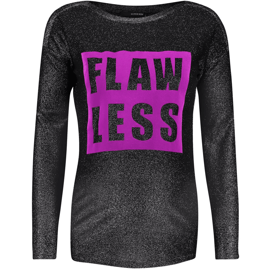 SUPERMOM Langarmshirt Glitter black