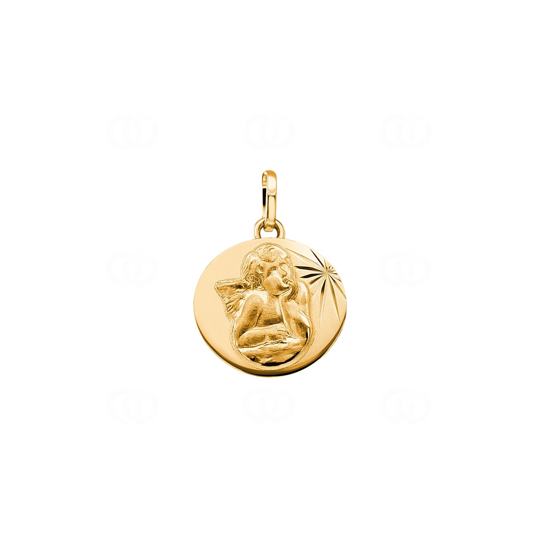 Anhänger 750/18 K Gelbgold Schutzengel 15 x 13mm