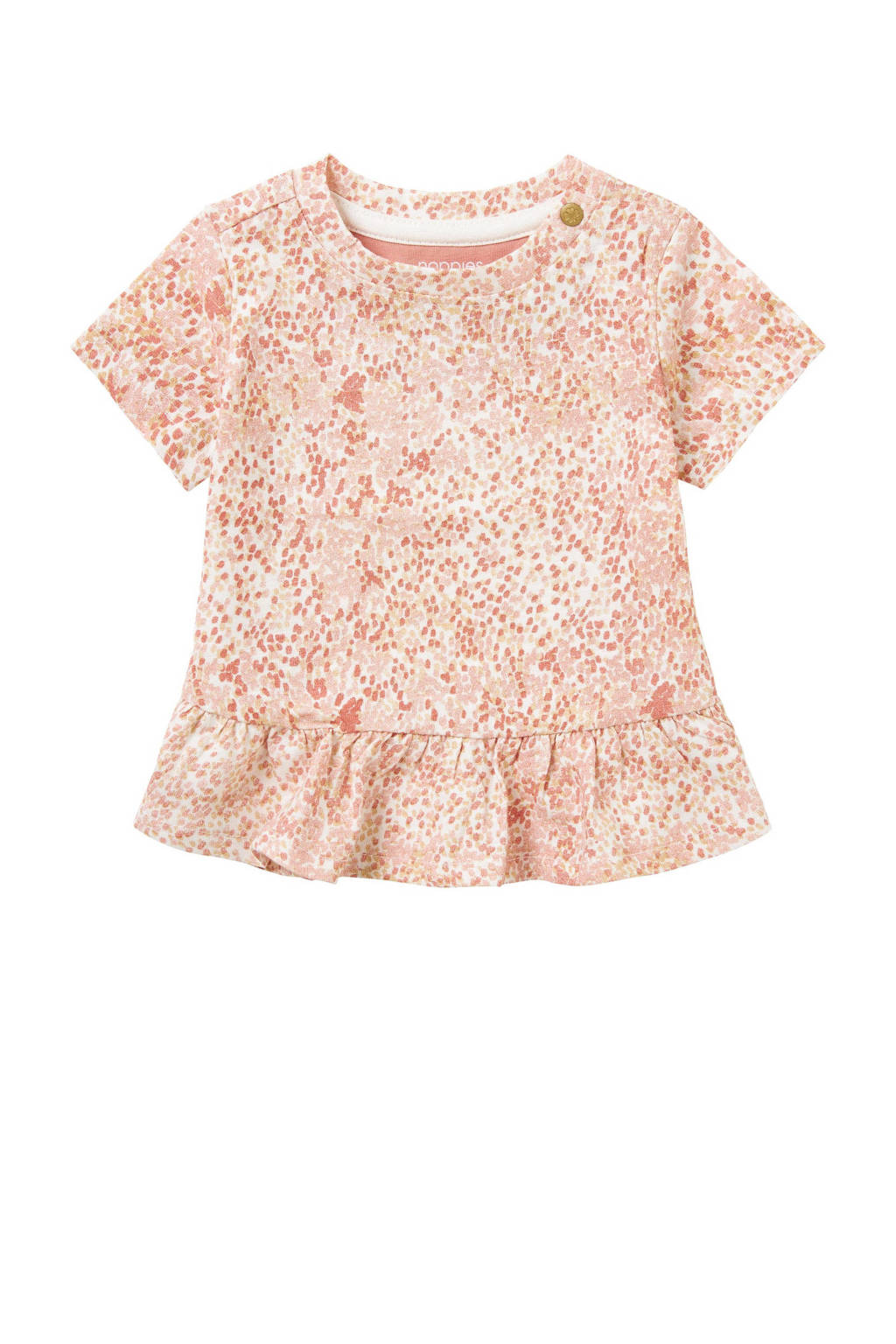 Noppies baby T-shirt Nebraska van katoen roze