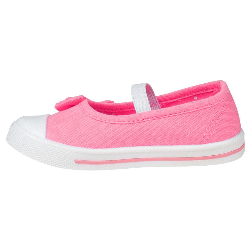 Babies en toile à élastique et noeud - Rose