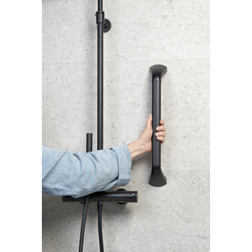 Secucare wandbeugel 50 cm aluminium mat zwart