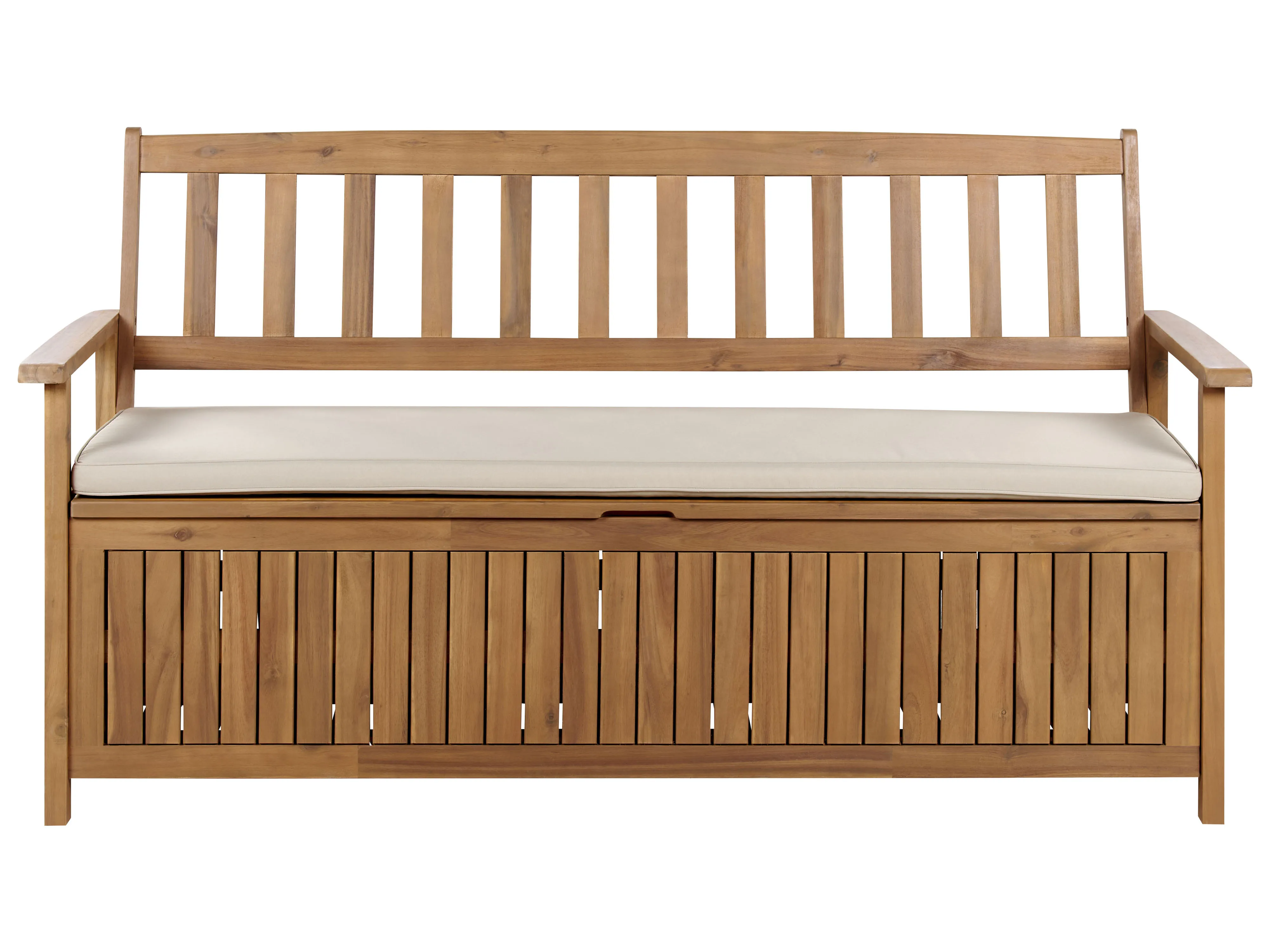 Tuinbank met zitkussen SOVANA 160 cm met opbergruimte Acaciahout Taupe