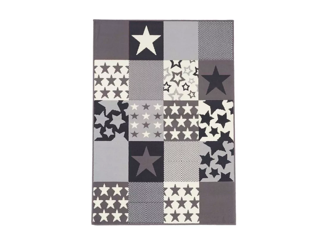 Tapis enfant 60x110 rectangle tissé crème AF1 CARETOILE
