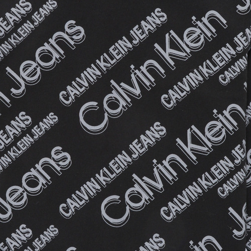 Calvin Klein Jeans - SLANTED AOP LOGO RELAXED HOODIE - Noir