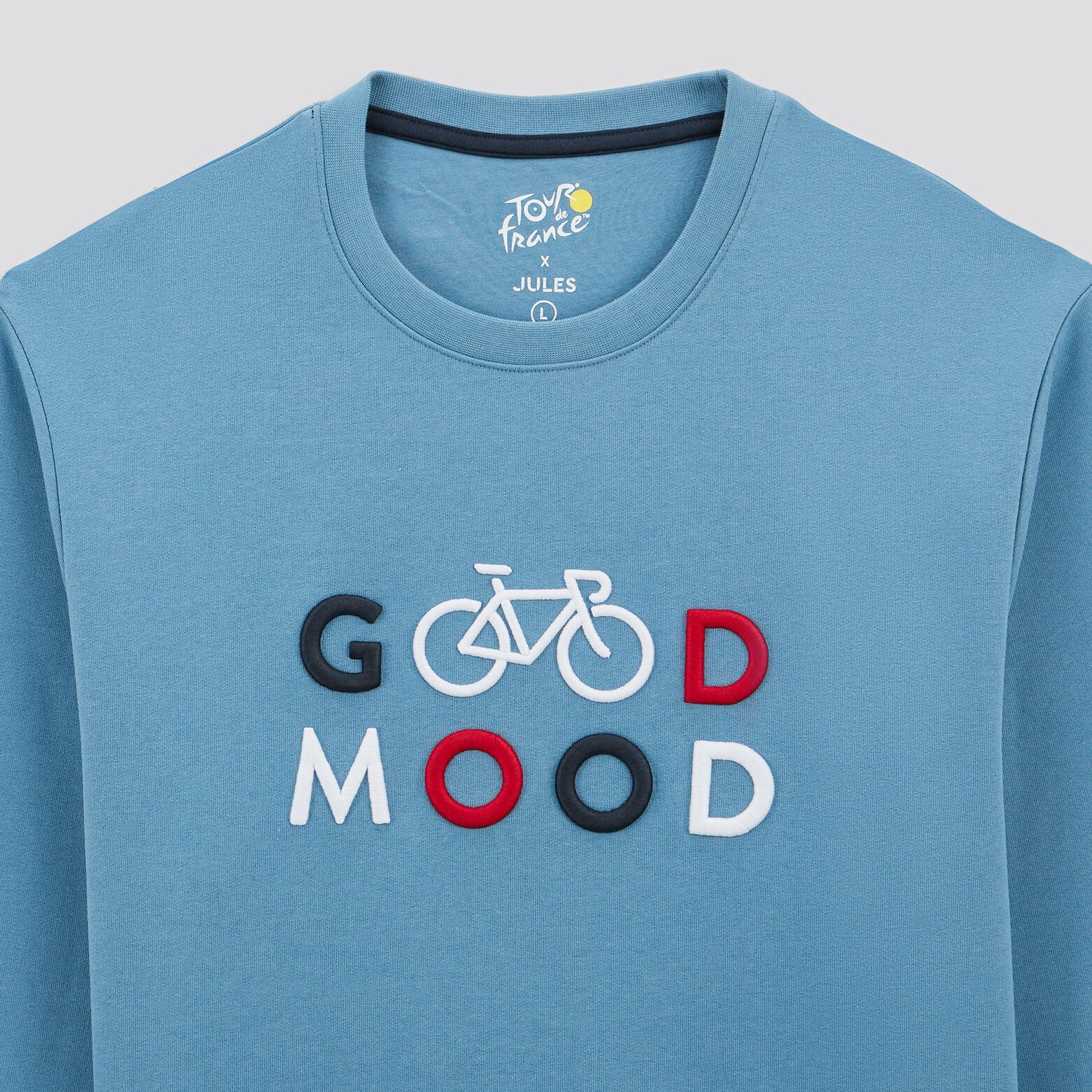 Sweat col rond licence Tour de France Bleu