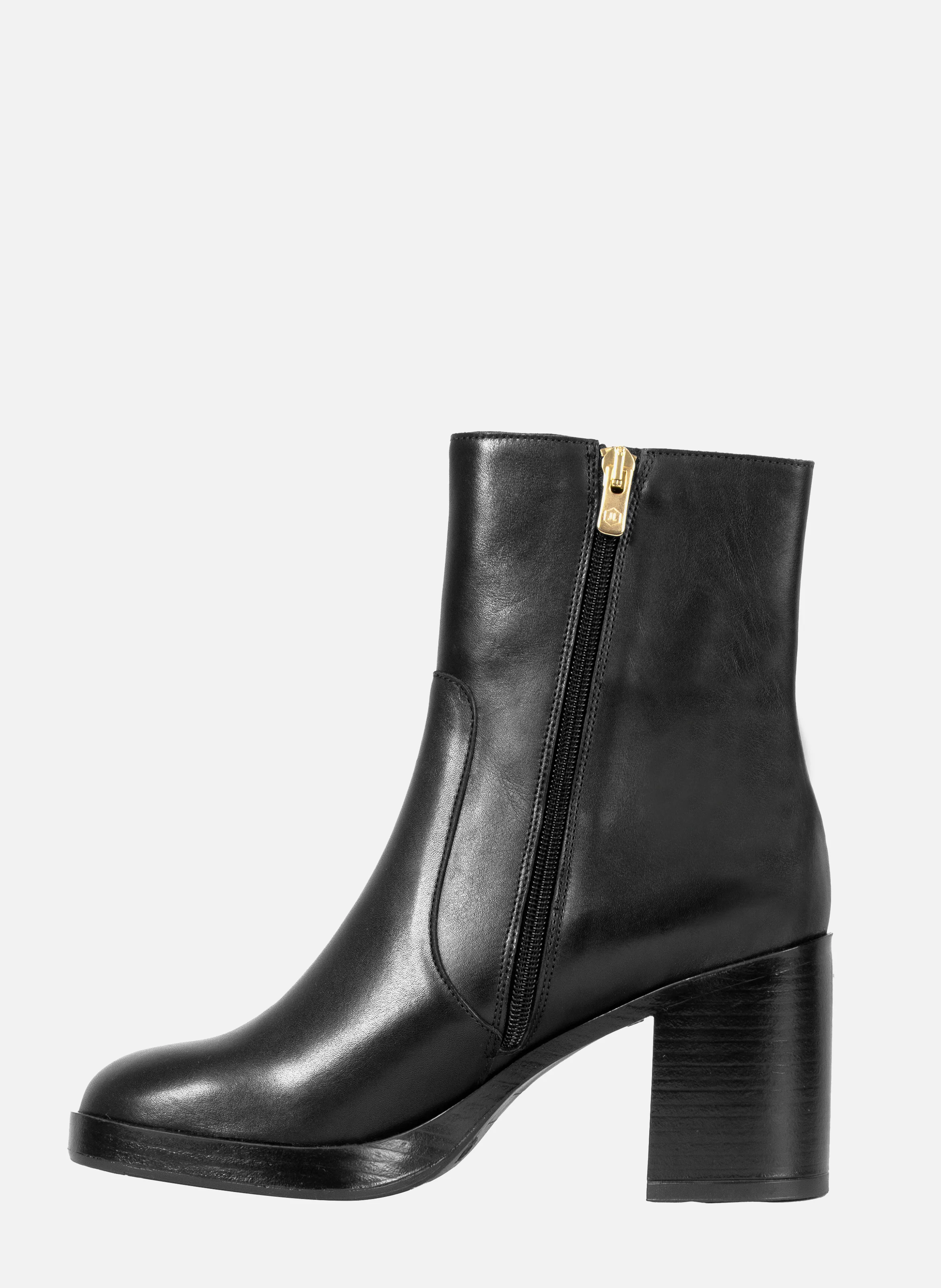Bottines plateforme cuir | Noir