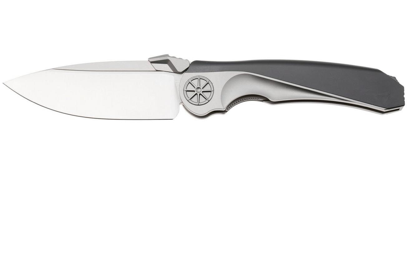 Rike Knife Tissot 1 Satin Böhler M390, DLC Titanium, zakmes