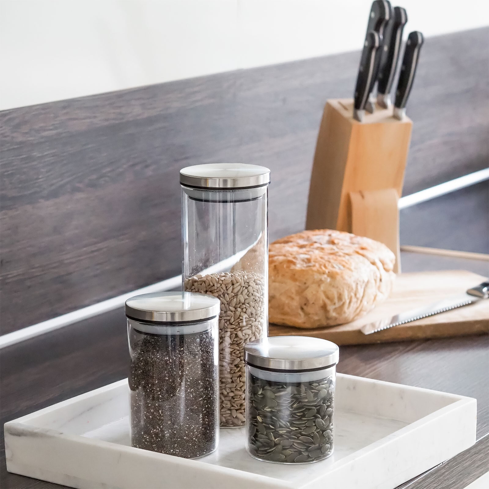 Vorratsdosen 3er-Set Borosilikatglas