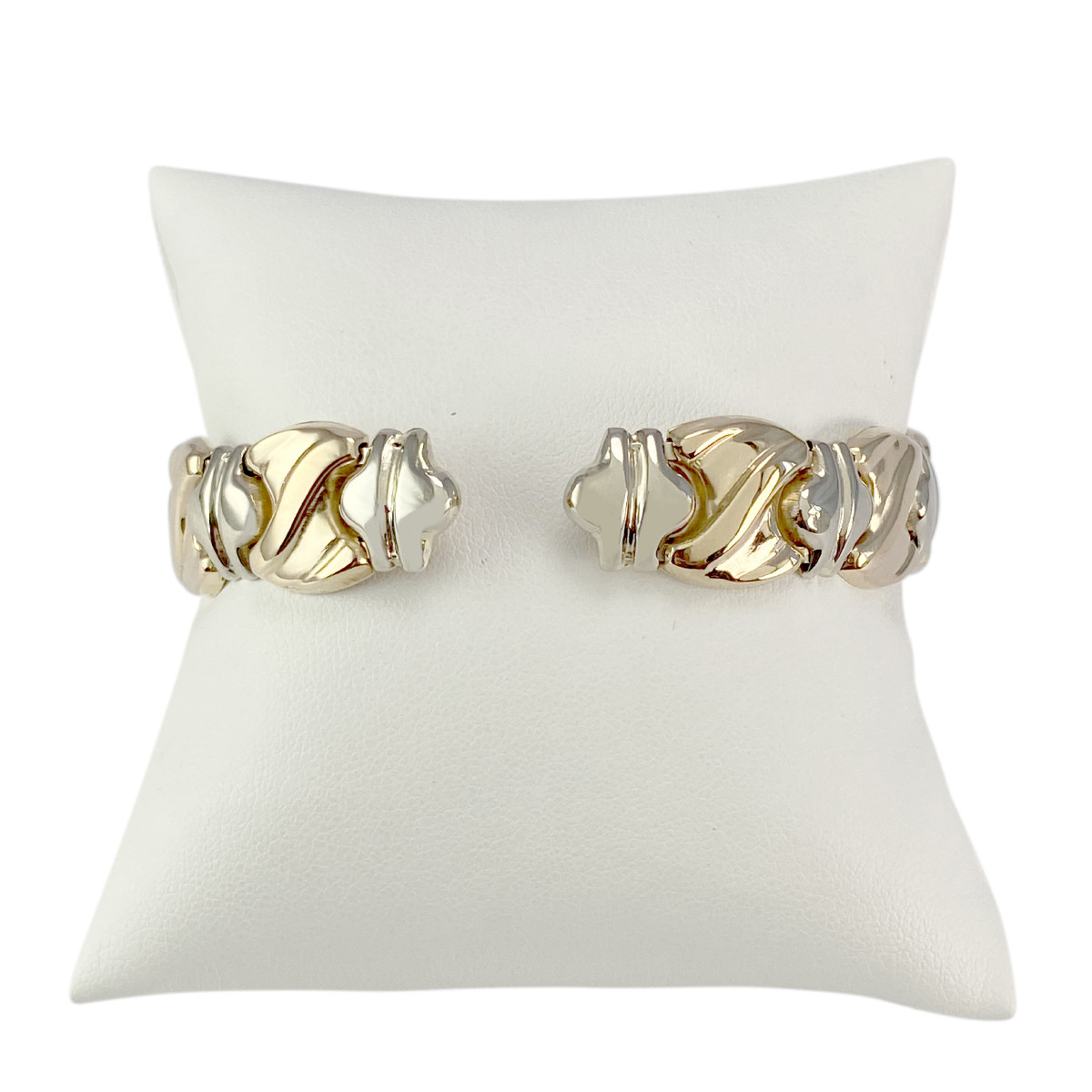 Bracelet d'occasion or 750 jaune et rhodié 70 mm