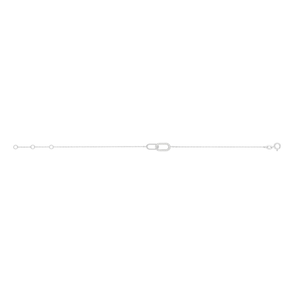 Bracelet or 375 blanc diamants