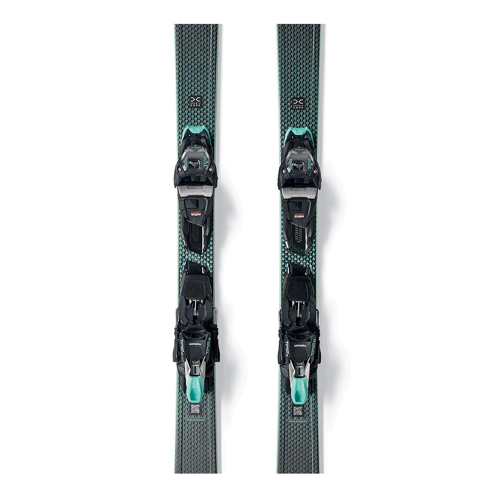 Nordica BELLE DC 72 - Skis all mountain + Fixatons TP2 LIGHT 11 FDT90 black/teal Femme black/teal/tbd