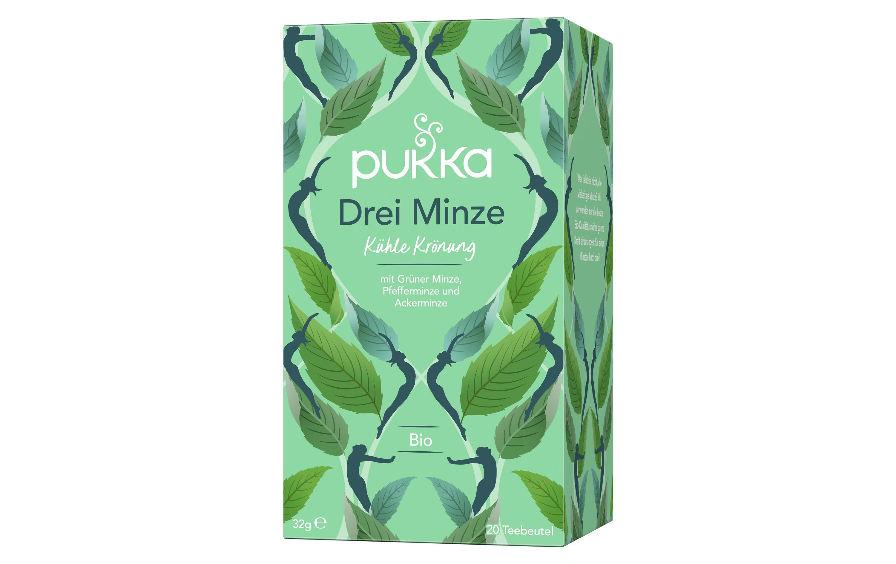 Teebeutel Bio-Tee Drei Minze 20 StückKühl-erfrischender Bio-Tee